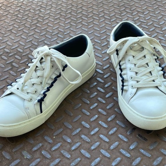 Tory Burch Women Sneaker White Leather Upper Lace Up Sport Shoes Size 9M - Picture 4 of 12